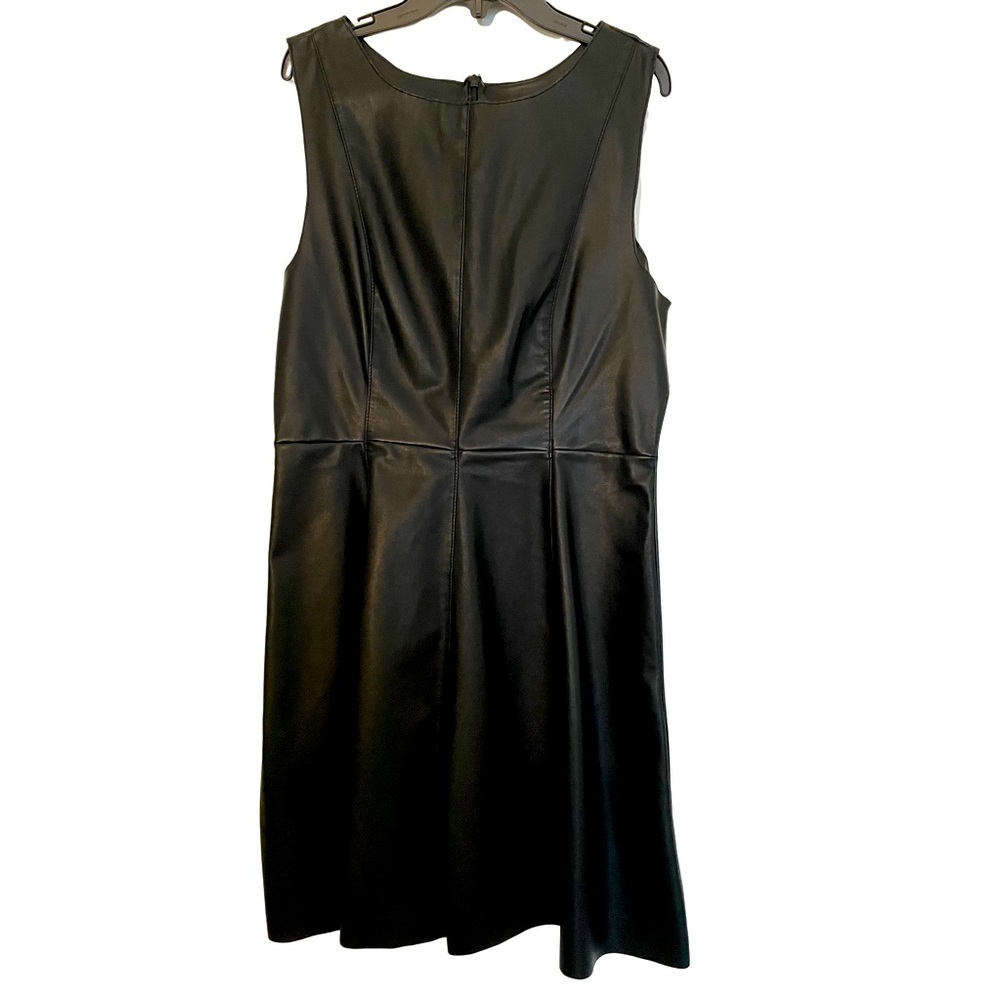 Faux leather dress